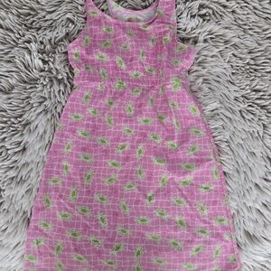 Charming Pink and Green Kids Dress
